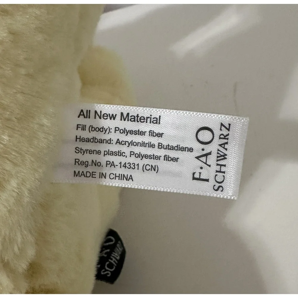 FAO Schwarz Puppy Dog Plush Golden Retriever Yellow Lab 10